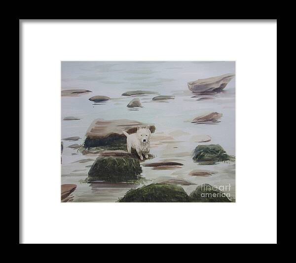 Impressionism Framed Print featuring the painting Shirley's Dog by Martin Howard