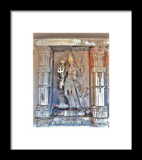 Shiva Framed Print featuring the photograph Shiva Statue - Omkareshwar India by Kim Bemis