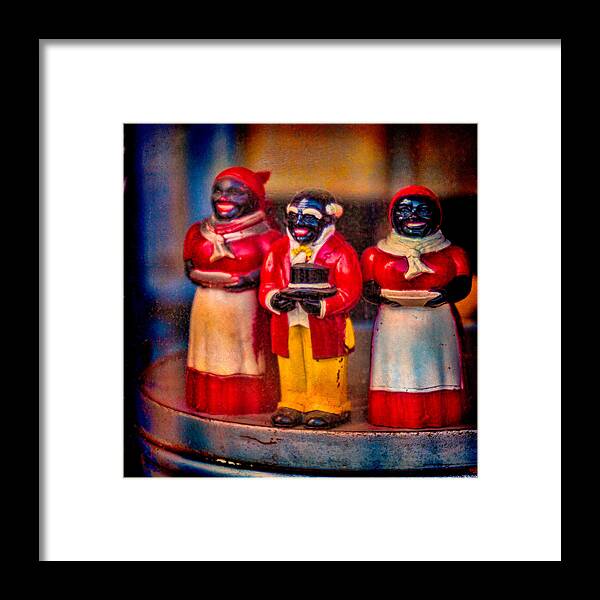 Vintage Framed Print featuring the photograph Shop Window Trio by Chris Lord