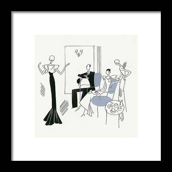 Fashion Framed Print featuring the digital art Shopping In Paris by William Bolin