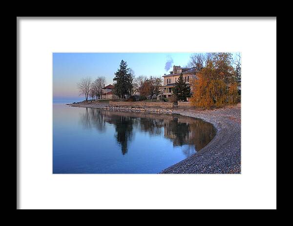 Landscape Shoreline Water Reflections Reflection Kingston Ontario Framed Print featuring the photograph Shoreline - Kingston Ontario by Jim Vance