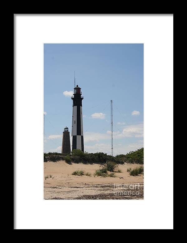 Lighthouse Framed Print featuring the photograph Short And Tall Cape Henry Lights by Christiane Schulze Art And Photography