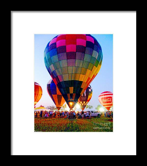 Balloon Fest Framed Print featuring the digital art Showtime by Lizi Beard-Ward