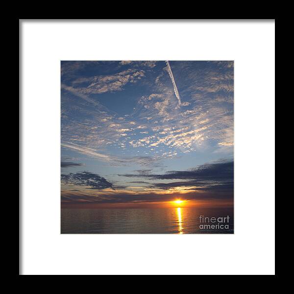 Sunset Framed Print featuring the photograph Showy Evening Sky by Ann Horn