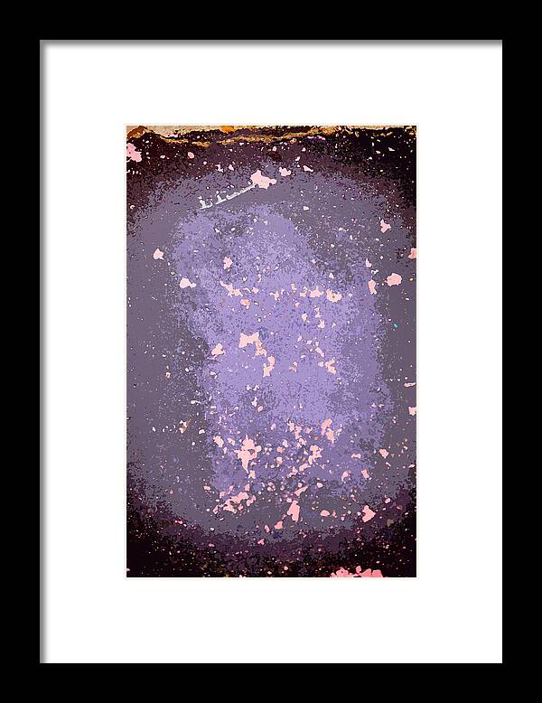 Abstract Framed Print featuring the photograph Sidewalk Abstract-10 by Art Block Collections