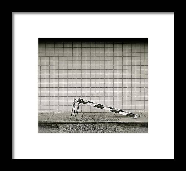 Construction Framed Print featuring the photograph Sidewalk Construction by Sarah Leer