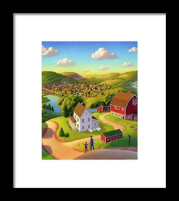  Summer On The Farm Framed Print featuring the painting Signs and Wonders by Robin Moline