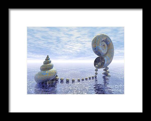 Surrealism Framed Print featuring the digital art Silent love - Surrealism by Sipo Liimatainen