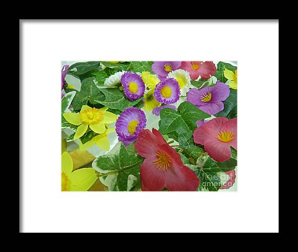 Silk Framed Print featuring the photograph Silk Flowers for Springtime by Eva-Maria Di Bella