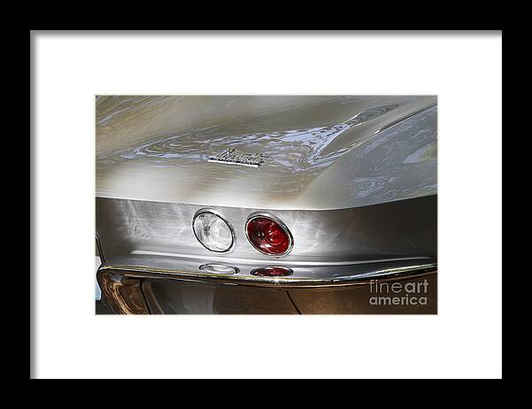Chevrolet Framed Print featuring the photograph Silver Corvette by Dennis Hedberg
