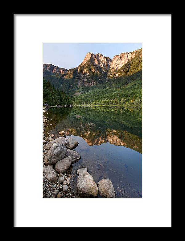 Alpenglow Framed Print featuring the photograph Silver Lake Mountain Reflection by Michael Russell