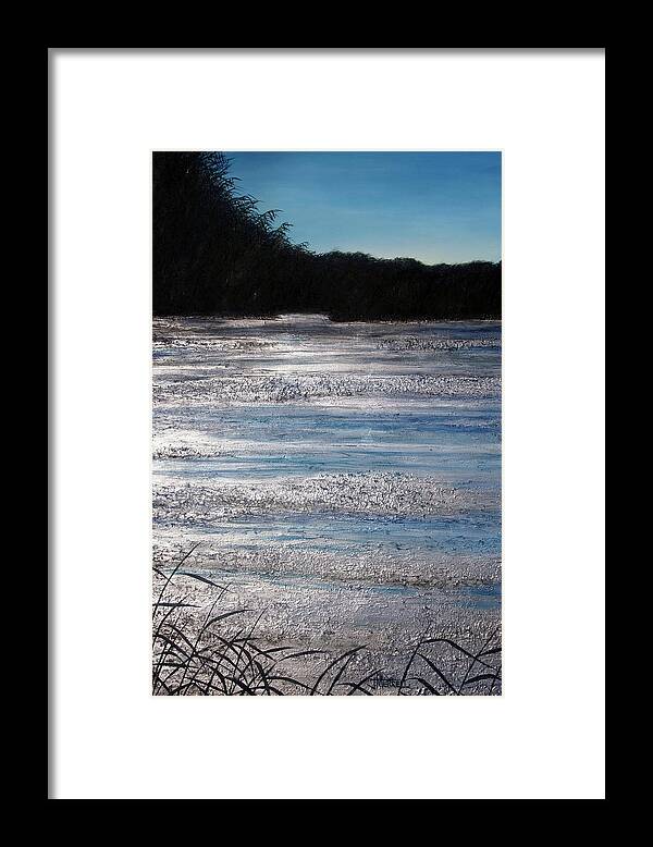 Marsh Framed Print featuring the painting Silver Marsh by Judy Merrell
