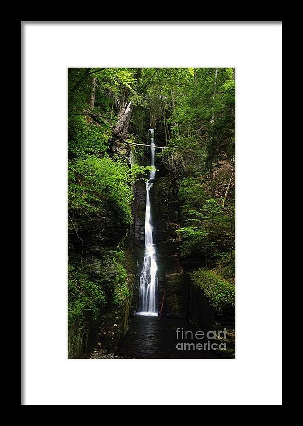 Waterfall Framed Print featuring the photograph Silverthread Falls by Debra Fedchin