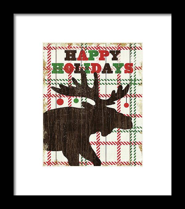 Animal Framed Print featuring the painting Simple Living Holiday Moose by Michael Mullan
