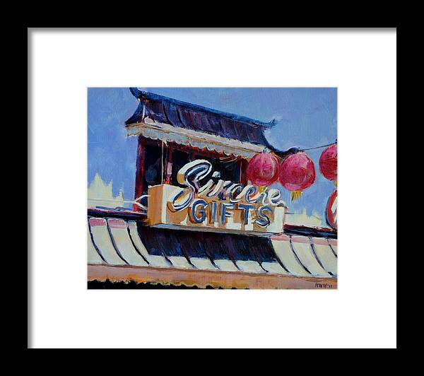Chinatown Framed Print featuring the painting Sincere Gifts by Richard Willson