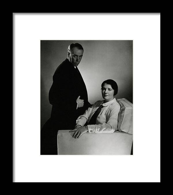 Furniture Framed Print featuring the photograph Sinclair Lewis And Dorothy Lewis by Edward Steichen
