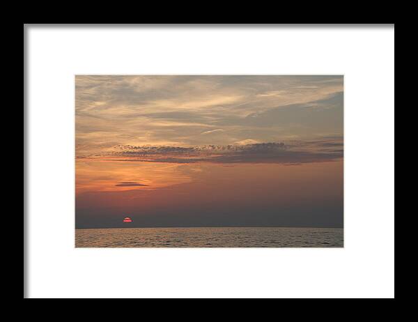 Sunset Framed Print featuring the photograph Lake Erie Sunset by Valerie Collins