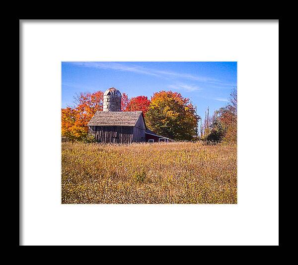 Landscape Framed Print featuring the photograph Sister Bay Barn by Terry Ann Morris