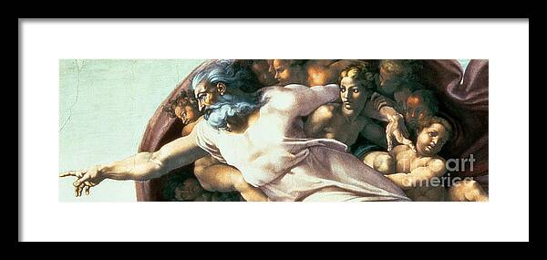 Sistine Chapel Ceiling Creation Of Adam Framed Print By