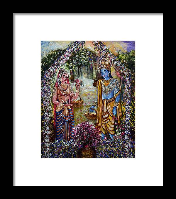 Rama Framed Print featuring the painting Sita Ram by Harsh Malik