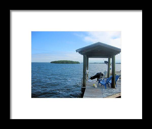 Water Framed Print featuring the photograph Sitting on the Dock of the Bay by Sonia Flores Ruiz