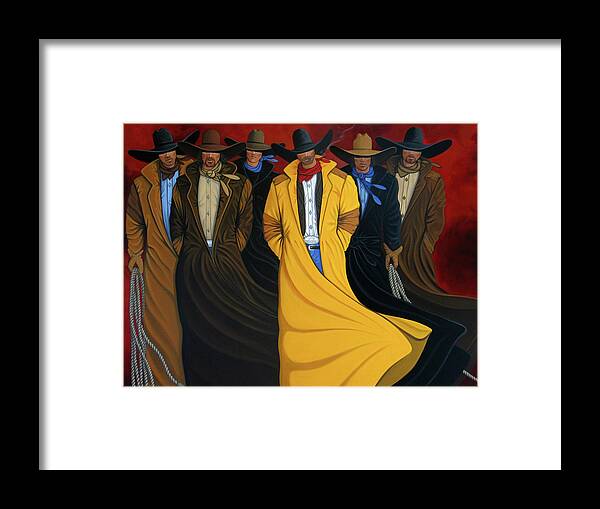 Contemporary Framed Print featuring the painting Six Pac by Lance Headlee