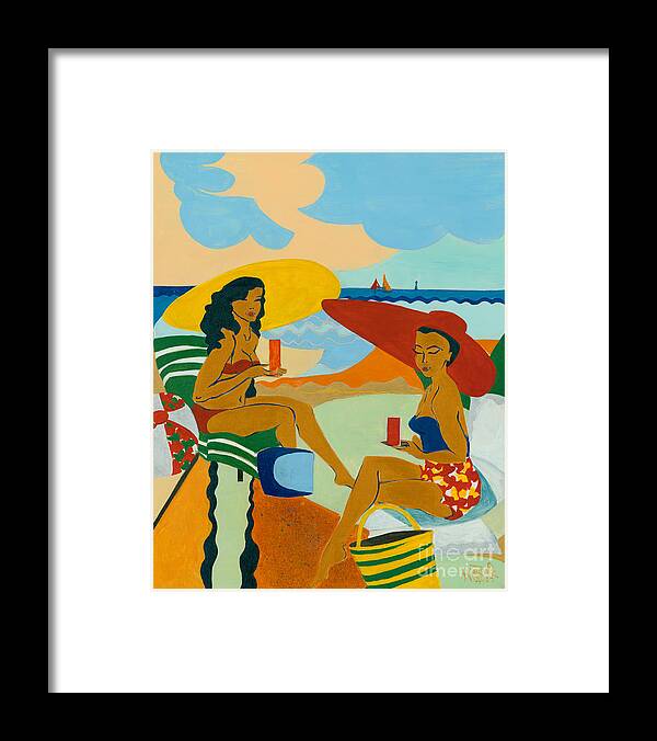 Summer Framed Print featuring the painting Sizzling Summer by Elisabeta Hermann