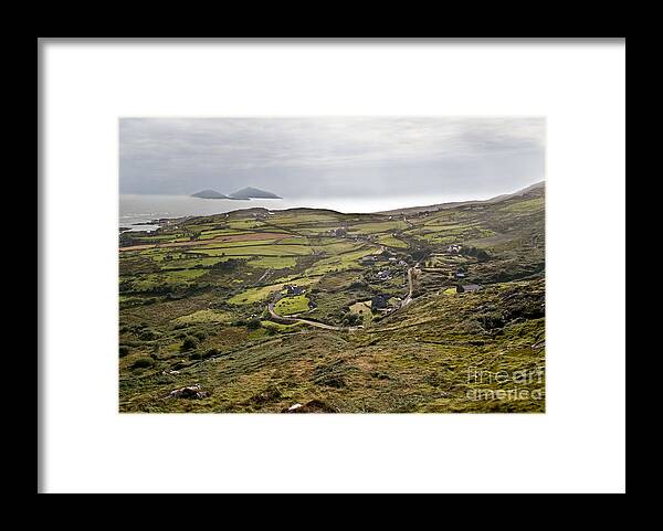 Ireland Digital Photography Framed Print featuring the digital art Skellig Michael and Little Skellig by Danielle Summa
