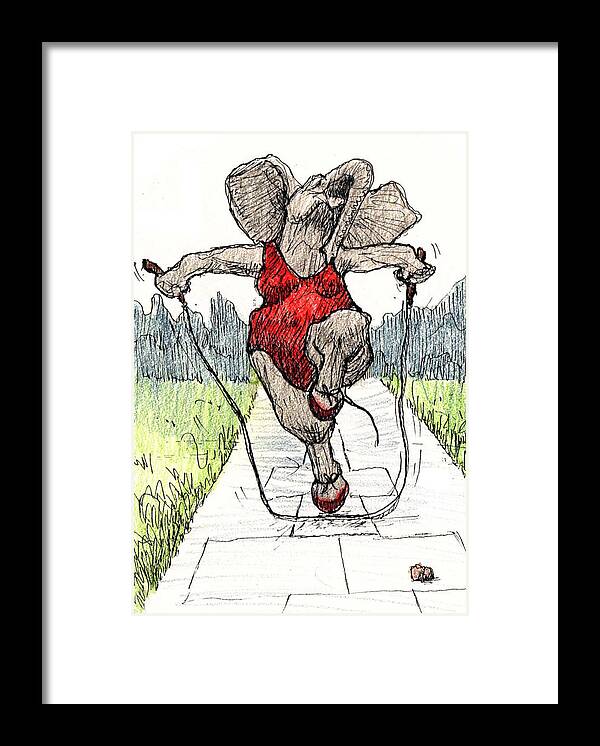 Animal Framed Print featuring the painting Skipping Rope by Donna Tucker