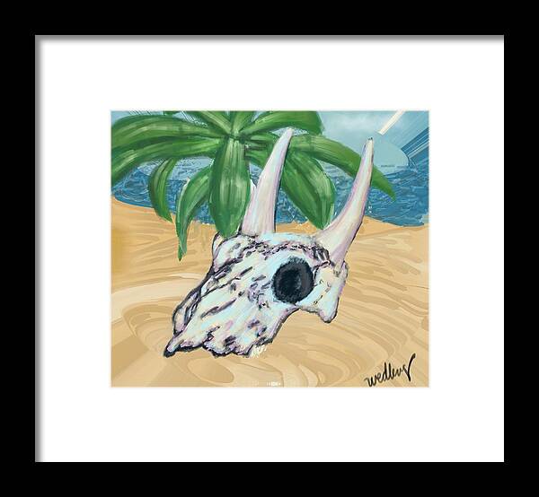 Skull Framed Print featuring the painting Skull No. 1 by Christina Wedberg