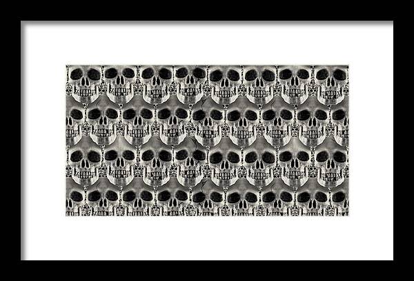 Human Skulls Framed Print featuring the photograph Skulls 2 by Mike McGlothlen