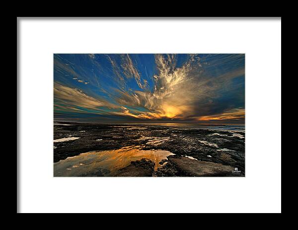 Sunset Framed Print featuring the photograph Sky Flames by Russ Harris