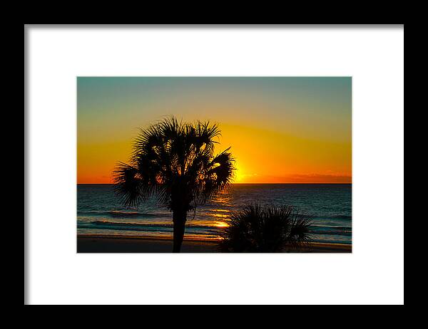  Aqua Framed Print featuring the photograph Sky on Fire by Penny Lisowski
