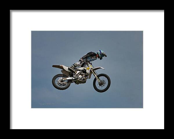 Motorcycle Framed Print featuring the photograph Sky Rider 1 by Aleksander Rotner