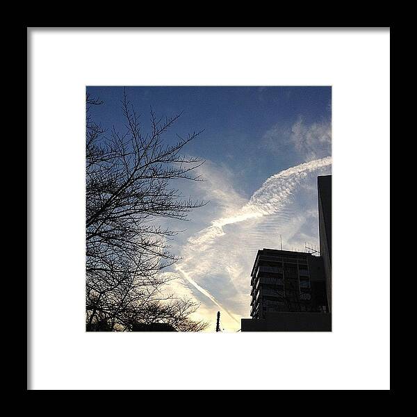 Sky Framed Print featuring the photograph #sky#landscape by Tokyo Sanpopo
