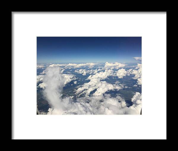 Clouds Framed Print featuring the photograph Skyline view of clouds by Sue Morris