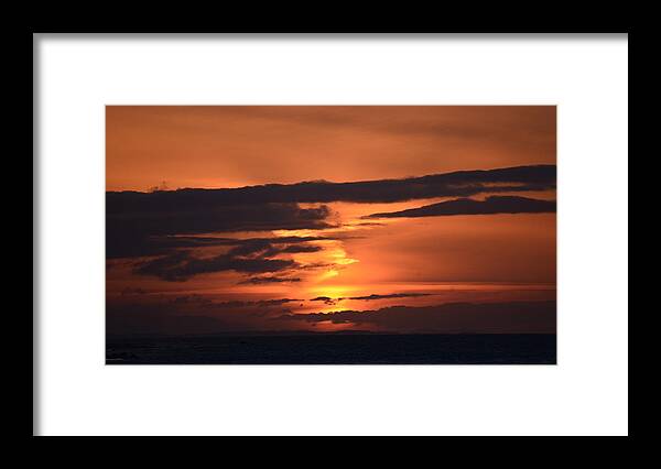 Beach Framed Print featuring the photograph Sky's Afire by Ronda Broatch
