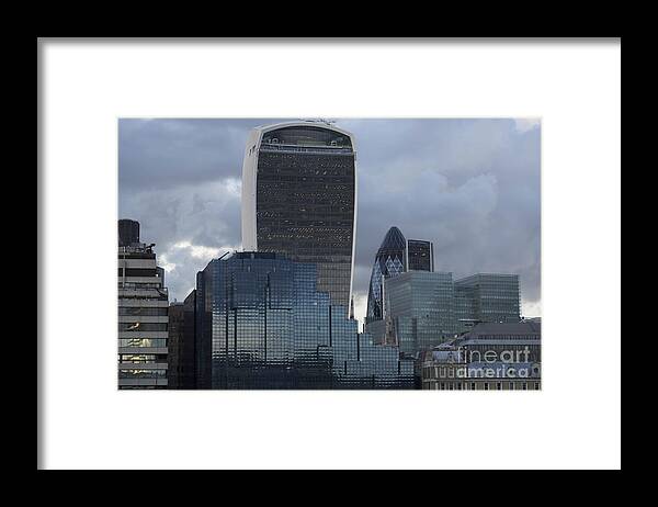 England Framed Print featuring the photograph Skyscrapers by Milena Boeva