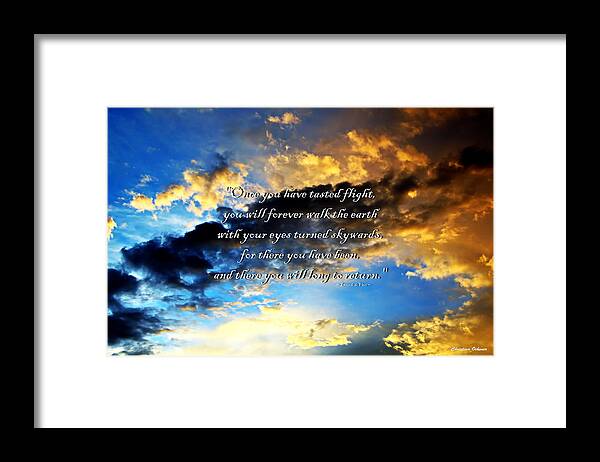 Skywards Framed Print featuring the photograph Skywards by Christina Ochsner