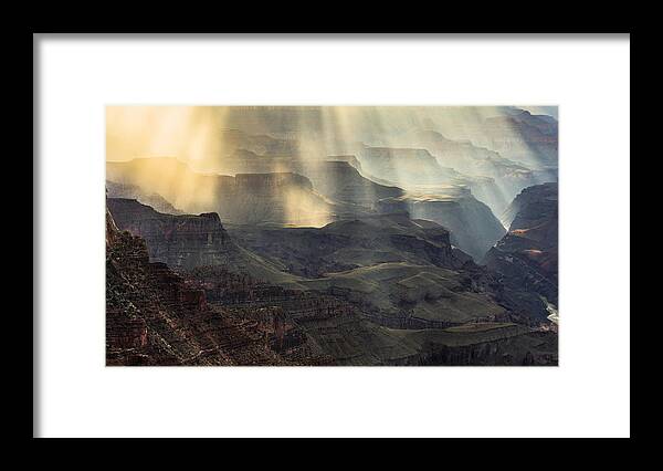 South Rim Grand Canyon Framed Print featuring the photograph Slave of Light by Chuck Jason