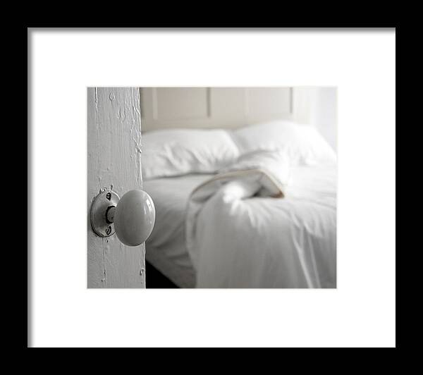Unmade Bed Framed Print featuring the photograph Sleeping Alone by Brooke T Ryan