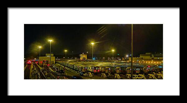 'subway Framed Print featuring the photograph Sleeping Subways by Jeffrey Friedkin