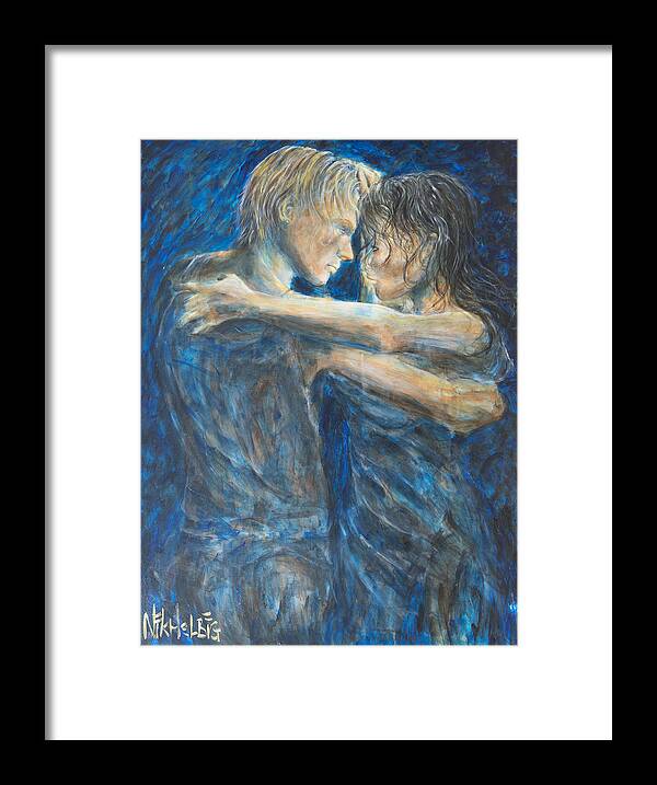 Slow Dancing Framed Print featuring the painting Slow Dancing IV by Nik Helbig