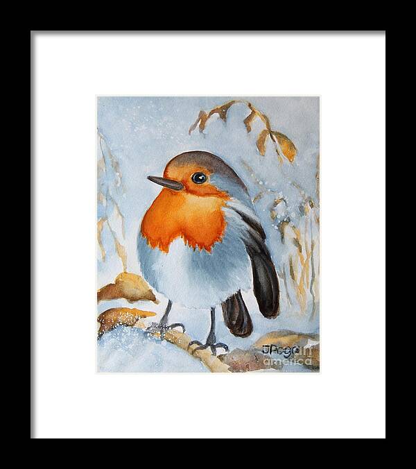 Bird Painting Framed Print featuring the painting Small Bird by Inese Poga