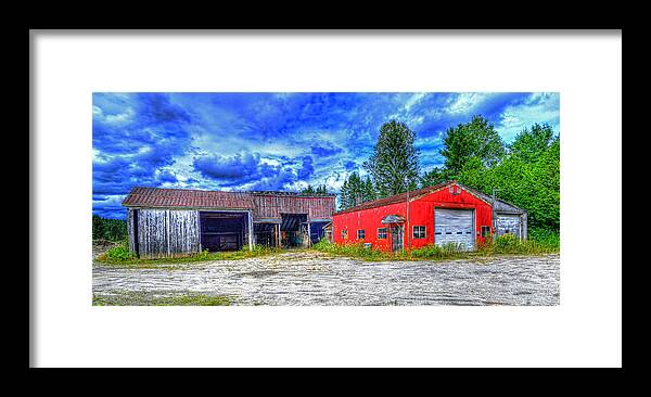 Small Framed Print featuring the photograph Small town garage by Jim Boardman