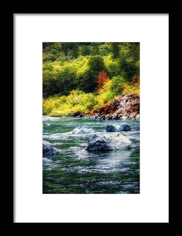 Smith River Framed Print featuring the photograph Smith River in Autumn by Melanie Lankford Photography