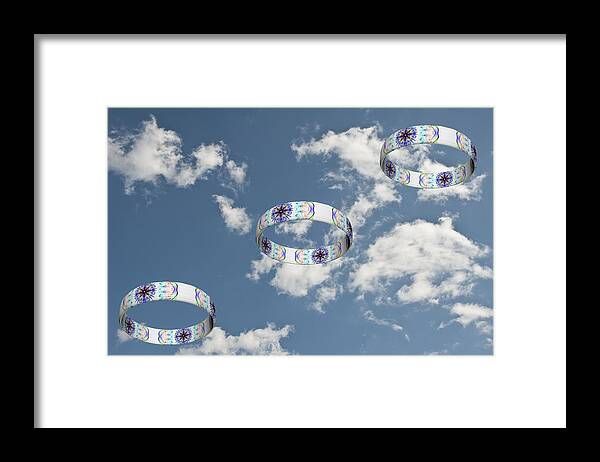 Smoking Trails Framed Print featuring the photograph Smoke Rings in the Sky 2 by Steve Purnell