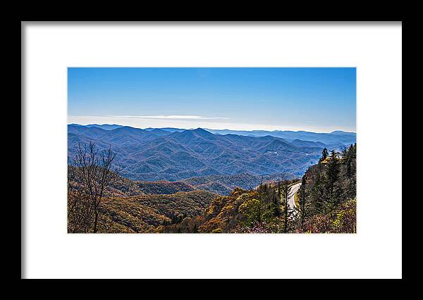 Nature Framed Print featuring the photograph Smokey Mountain Clear Day by Michael Whitaker