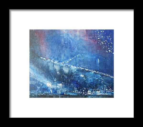 Abstract Framed Print featuring the painting Smoking Bridge 2 by Jane See