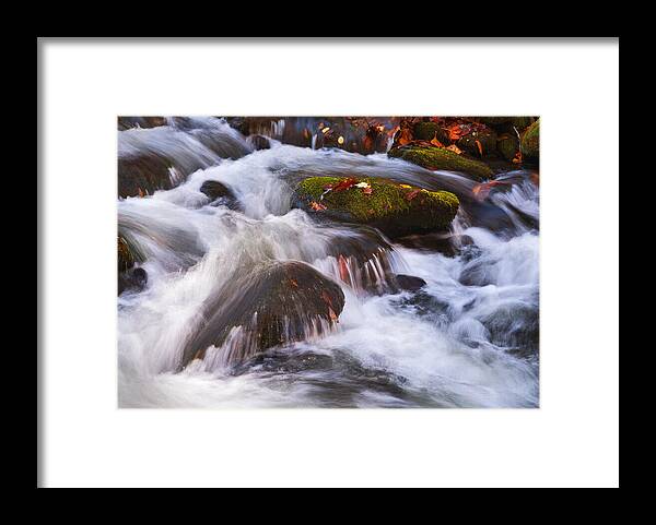Stream Framed Print featuring the photograph Smoky Mtn stream - 429 by Paul W Faust - Impressions of Light